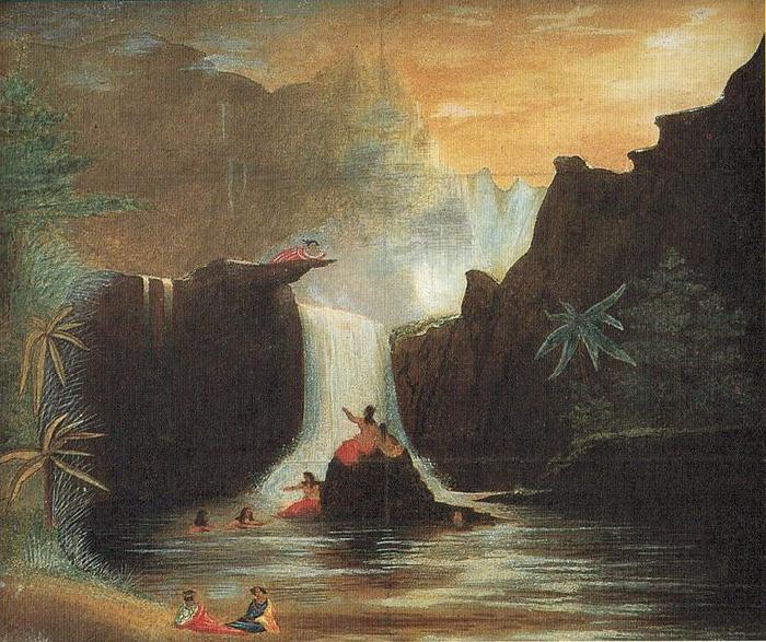 Theodore Heuck Nuuanu Falls, Honolulu oil painting image